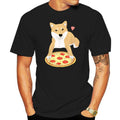 Pizza Shiba Inu Dog Heart T-Shirt