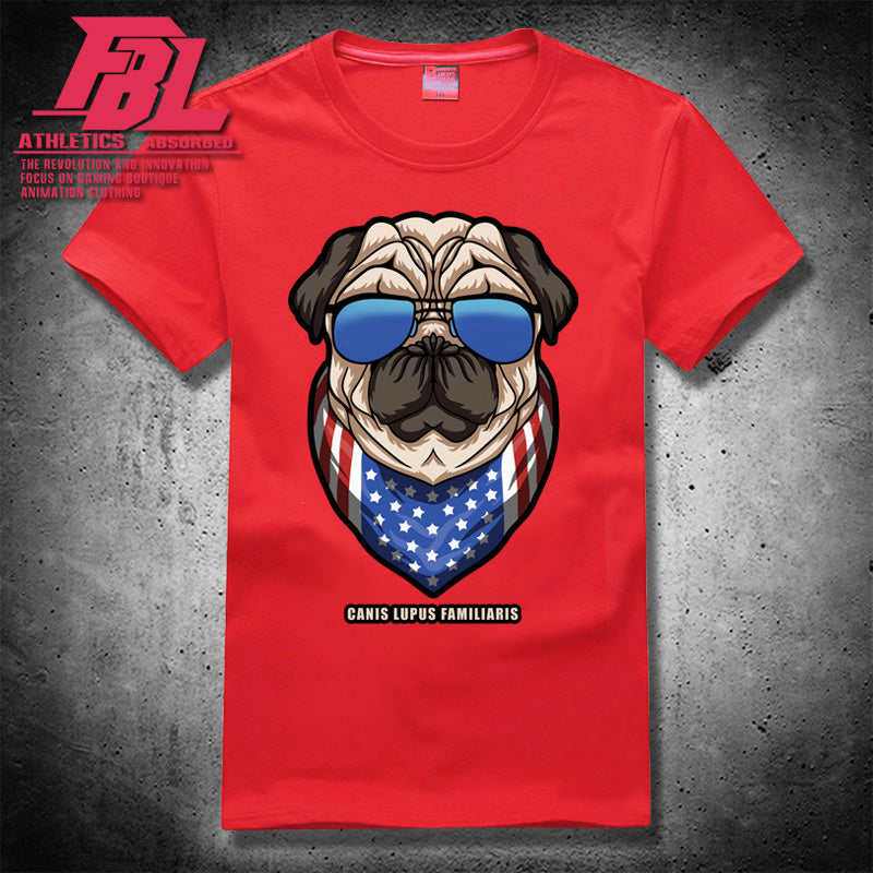 Cartoon dog short sleeve loose T-shirt