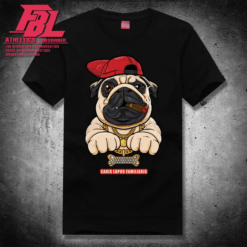 Cartoon dog short sleeve loose T-shirt