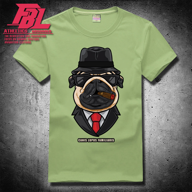 Cartoon dog short sleeve loose T-shirt