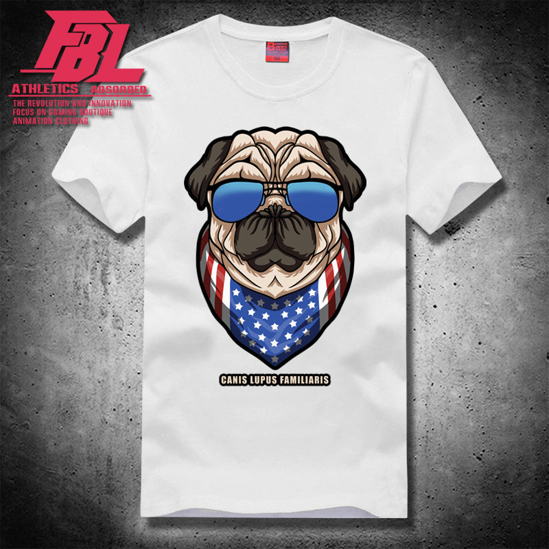 Cartoon dog short sleeve loose T-shirt