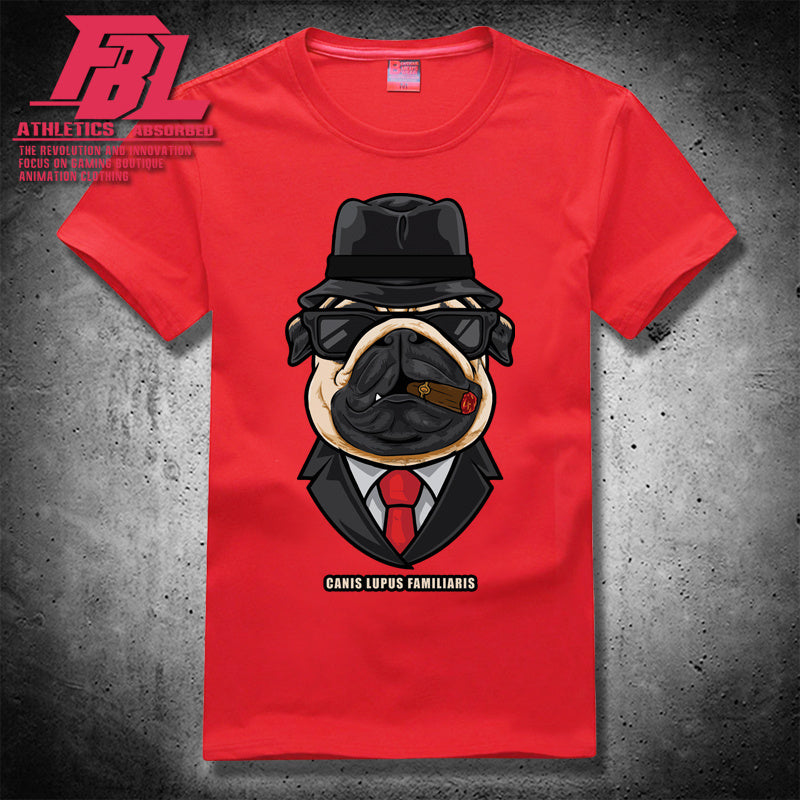 Cartoon dog short sleeve loose T-shirt