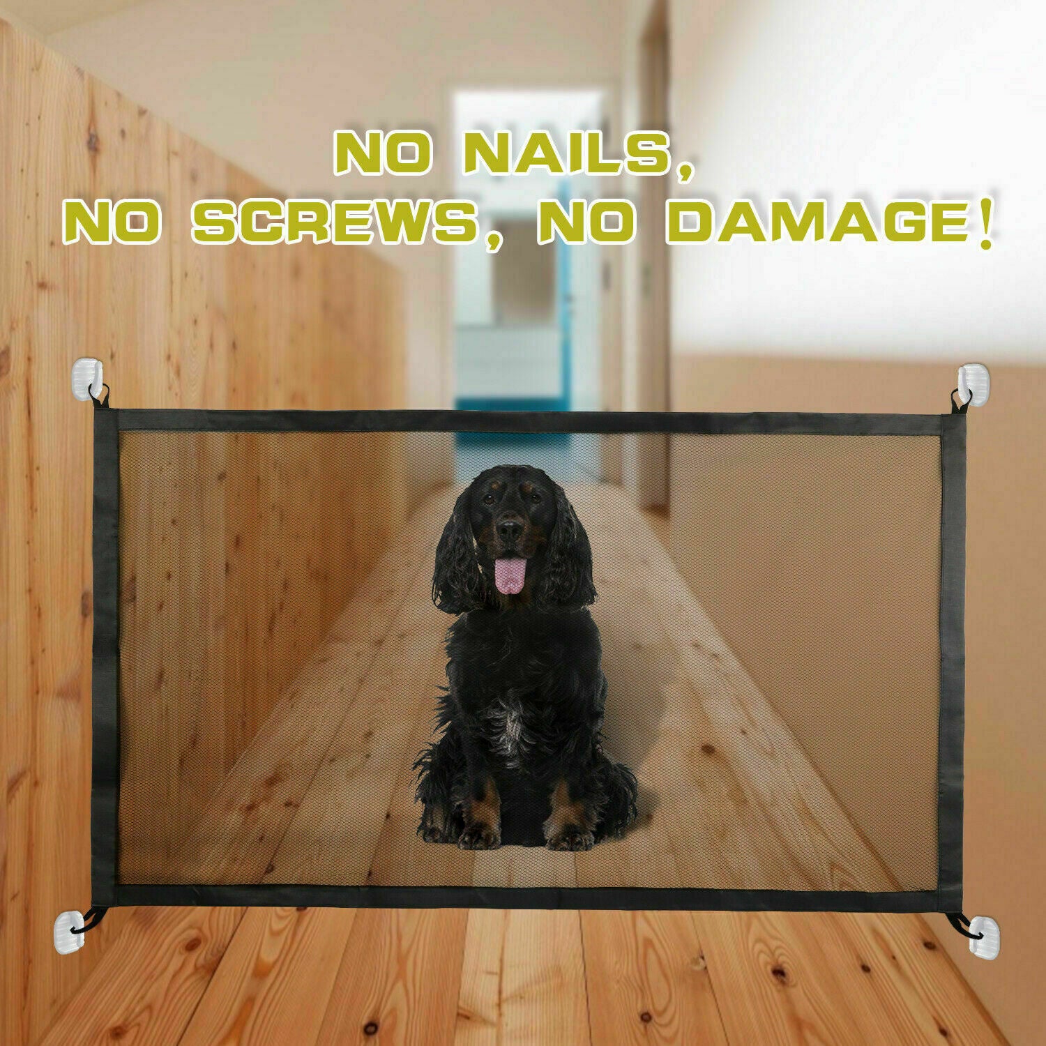 Dog Safety Gate Mesh Fence Magic