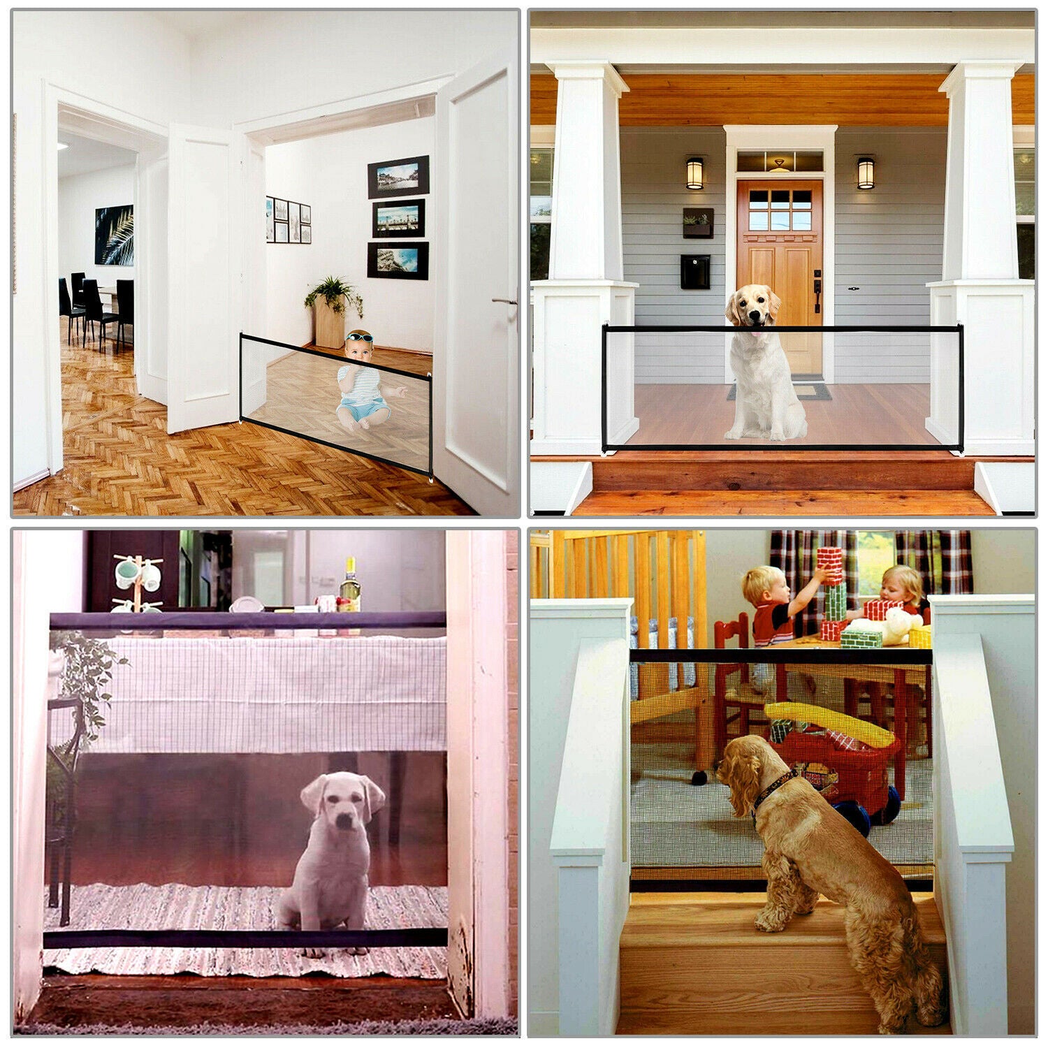 Dog Safety Gate Mesh Fence Magic