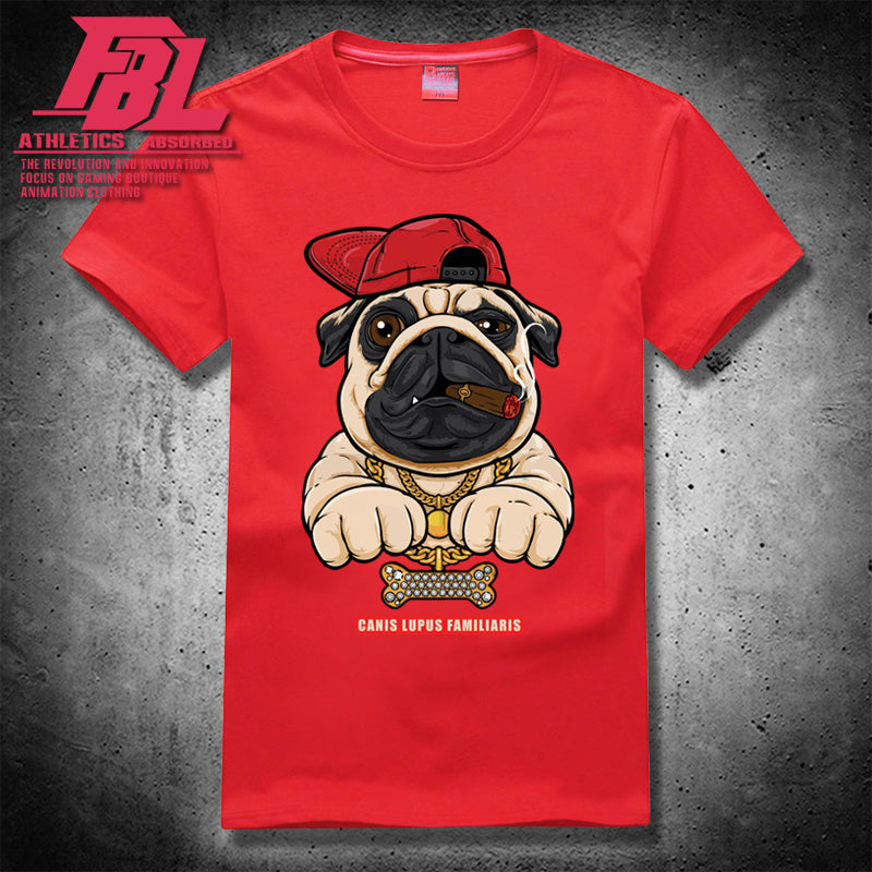 Cartoon dog short sleeve loose T-shirt