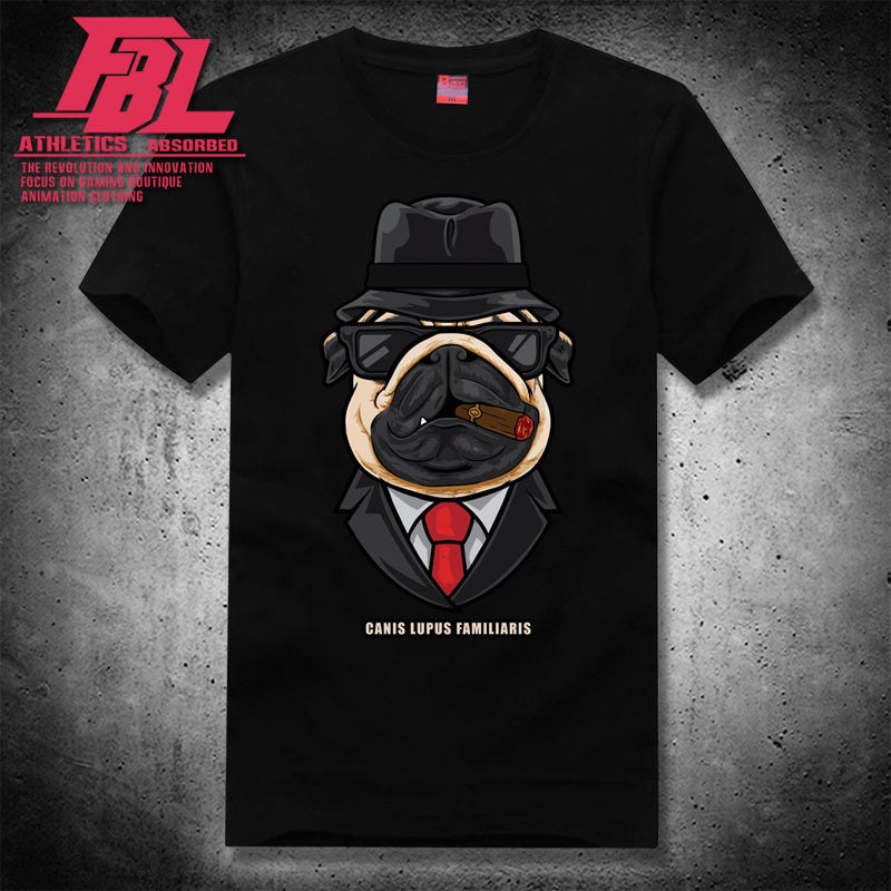 Cartoon dog short sleeve loose T-shirt