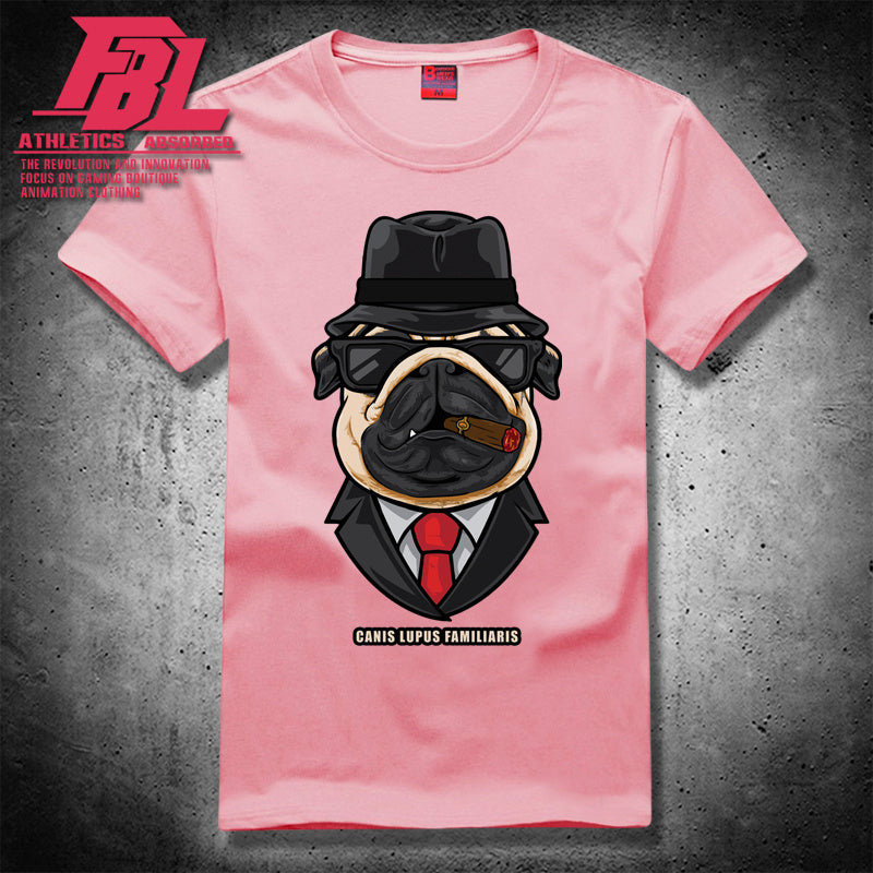 Cartoon dog short sleeve loose T-shirt