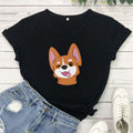 Dog Print Short-sleeved T-shirt