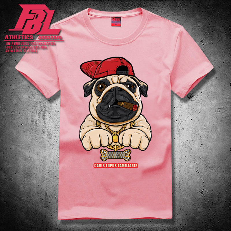 Cartoon dog short sleeve loose T-shirt