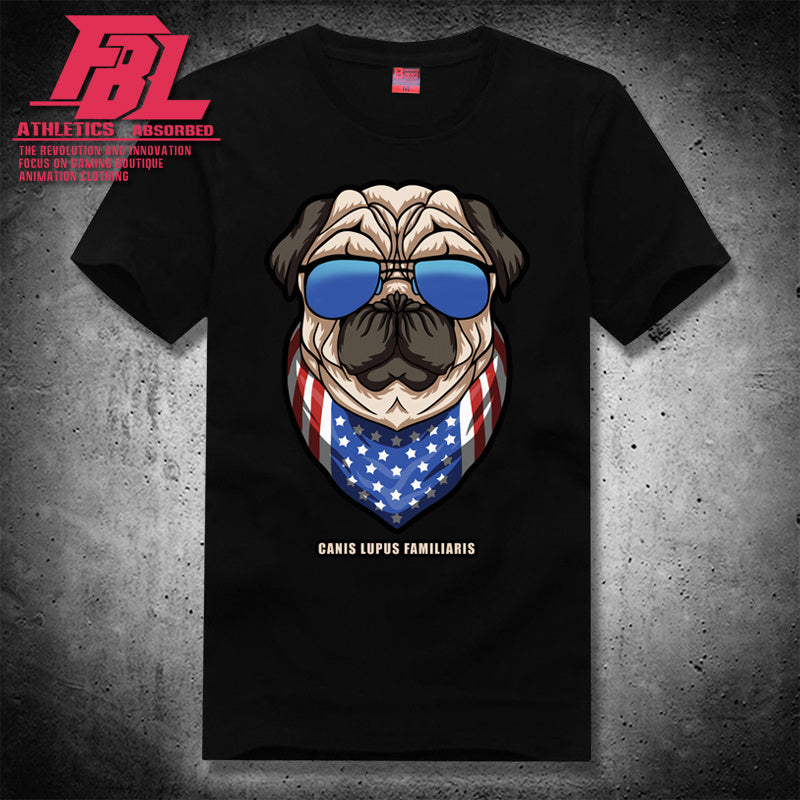 Cartoon dog short sleeve loose T-shirt