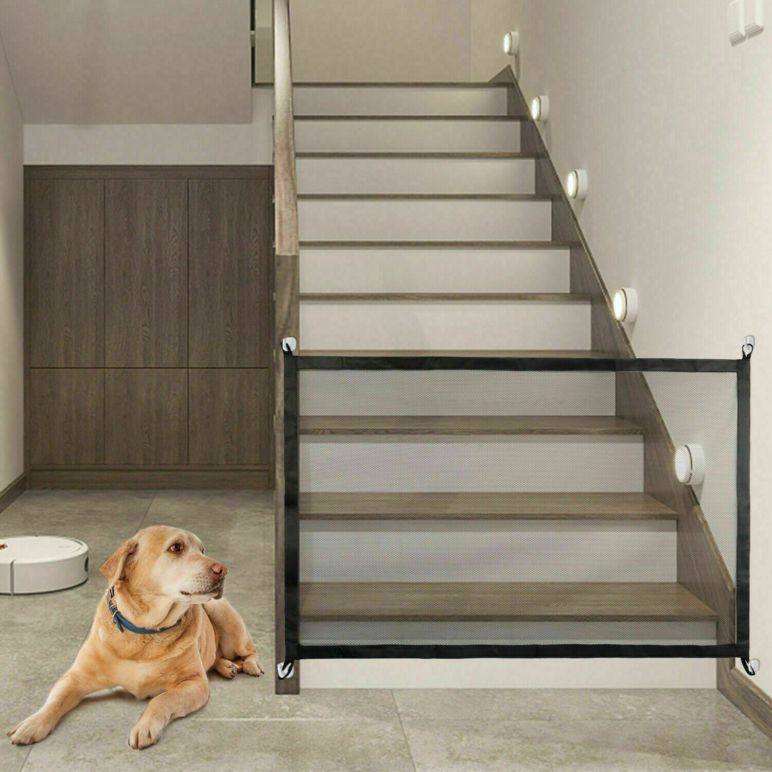 Dog Safety Gate Mesh Fence Magic