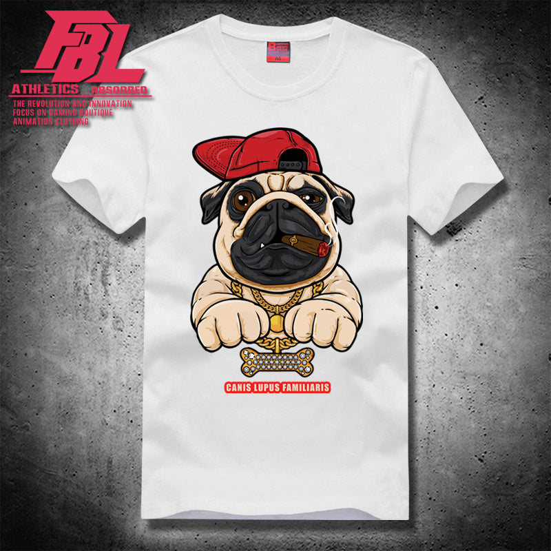 Cartoon dog short sleeve loose T-shirt
