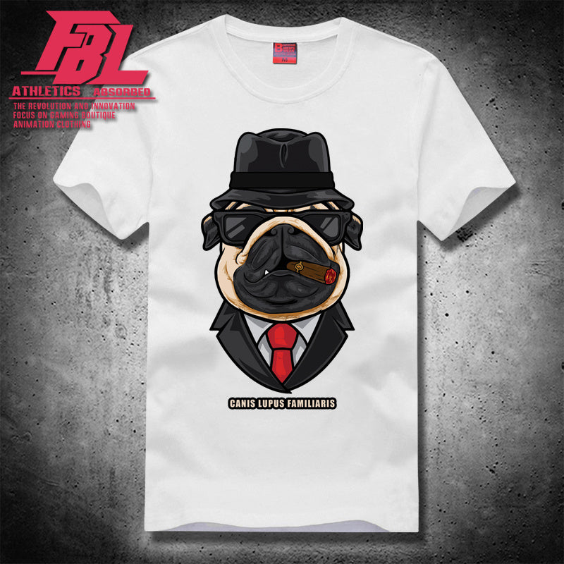 Cartoon dog short sleeve loose T-shirt