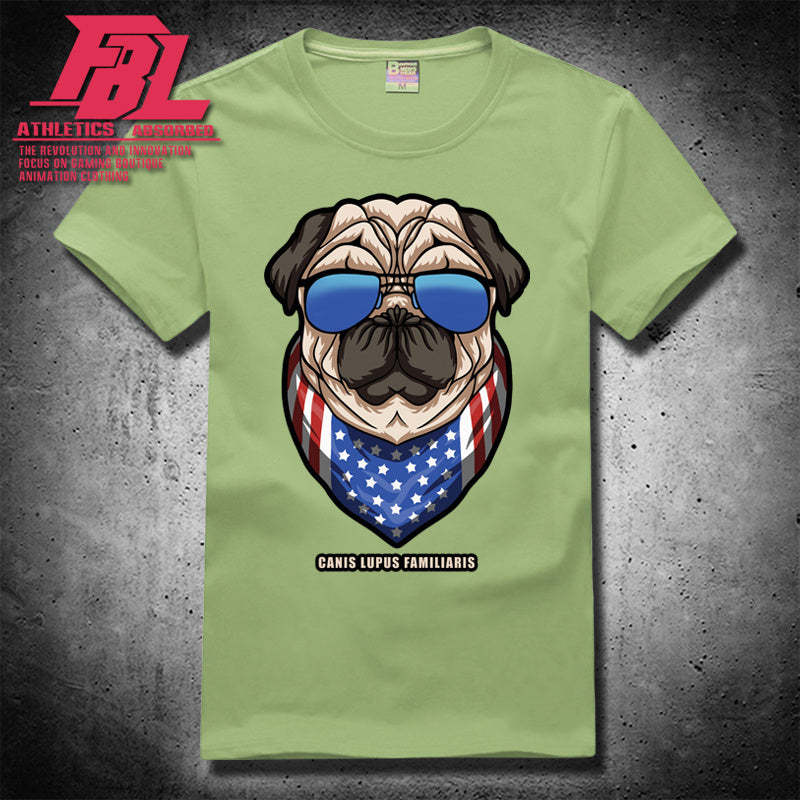 Cartoon dog short sleeve loose T-shirt